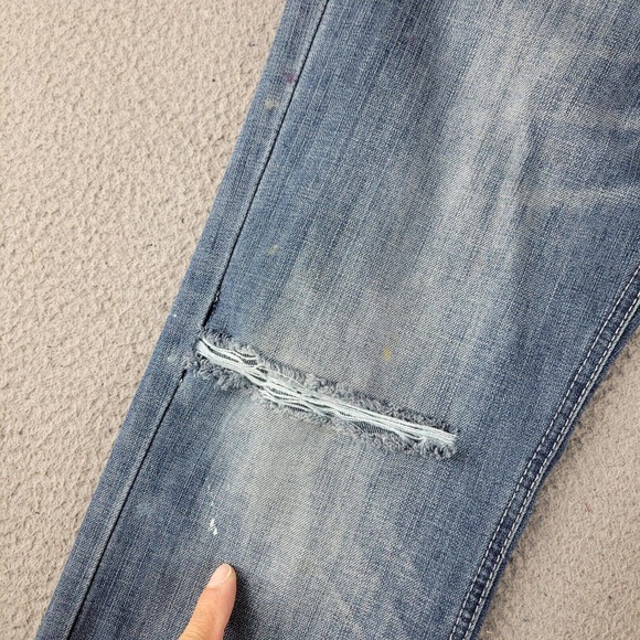 Buffalo David Bitton Jeans Mens 29x32 Blue Denim THRASHED Grunge Distressed - Picture 8 of 16